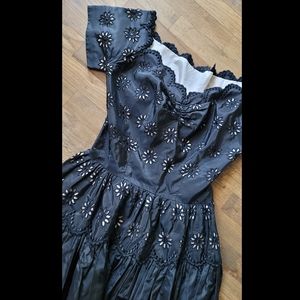 Vintage 50's black taffeta dress